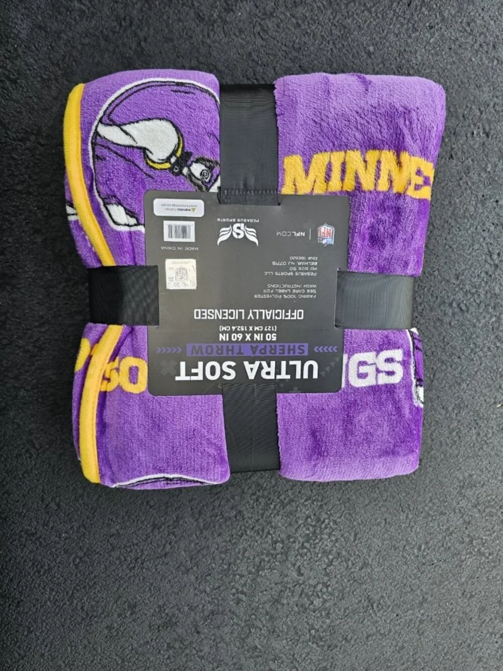 Minnesota Vikings Sherpa Throw Blanket Ultra Supersoft 60